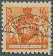 15009 Liechtenstein: 1923, 3 Rp. Freimarken-Ausgabe, Perfekt Zentriert, Wunderschön Echt Und Zeitgerecht, - Storia Postale