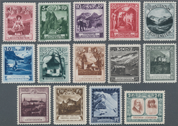 15024 Liechtenstein: 1930, 3 Rp.-2 Fr., Landschaften Und Fürstenpaar, 14 Werte, Kpl. Ungebrauchter Satz Mi - Storia Postale