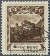 15028 Liechtenstein: 1930, 1.20 Fr., Schloss Vaduz, Gez. L11 1/2, Glasklar Sauber Gestempelt Und Tadellos - Lettres & Documents