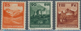 15034 Liechtenstein: 1933, Freimarken, Kompletter Postfrischer Luxus-Satz, Unsigniert (SBK=SFr. 1.200,-). - Briefe U. Dokumente