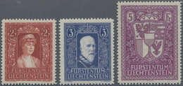 15039 Liechtenstein: 1933, Freimarken Fürstin Elsa, Fürst Franz I Und Landeswappen, 3 Werte Tadellos Postf - Briefe U. Dokumente