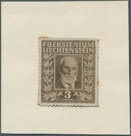 15048 Liechtenstein: 1940, 3 Fr. 100. Geb. Von Fürst Johann II., S/w-Fotoessay Des Entwerfers Karl Geßner, - Briefe U. Dokumente