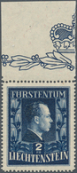 15053 Liechtenstein: 1951, 2 Fr. Fürst Franz Josef II., WZ. W, Perfekt Zentriertes Postfr. Luxusoberrandst - Storia Postale