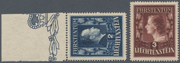 15058 Liechtenstein: 1951: Fürst Und Fürstin, Freimarken 2+3 Fr. In Der B-Zähnung 14 3/4, Komplett Postfri - Lettres & Documents