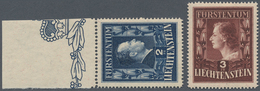 15058 Liechtenstein: 1951: Fürst Und Fürstin, Freimarken 2+3 Fr. In Der B-Zähnung 14 3/4, Komplett Postfri - Briefe U. Dokumente