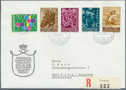 15065 Liechtenstein: 1960, Luxus R-Brief Mischfrankatur Mit Europamarke Mi.Nr. 398 FDC. (Mi. 302,-?). - Lettres & Documents