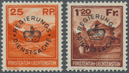 15071 Liechtenstein - Dienstmarken: 1933, 25 Rp. - 1.20 Fr., Dienstmarken, Perfekt Zentrierter Luxussatz, - Service