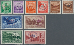 15073 Liechtenstein - Dienstmarken: 1934/1935, 5 Rp.- 1.50 Fr., Dienstmarken Freimarken, Postfr. Luxussatz - Dienstmarken