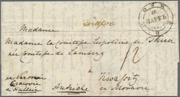 15078 Litauen - Vorphilatelie: 1848, Folded Letter Cover From Kaunas With Cyrillic Double-circle Dater KOW - Lituania