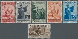 15101 Luxemburg: 1935, Sondermarkenserie Intellektuelle, Kompletter Satz (15 Werte) Mit Sauberer Erstfalz- - Sonstige & Ohne Zuordnung