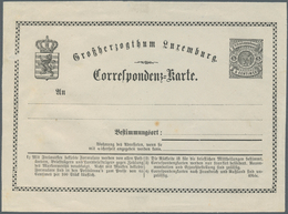 15146 Luxemburg - Ganzsachen: 1875, Essay Card 5 C. Black In German Language On Thin White Paper, Slight T - Interi Postali