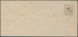 15148 Luxemburg - Ganzsachen: 1877, 10 C. Grey Envelope Proof, Unused With Manuscripted Cancellation, Spot - Interi Postali