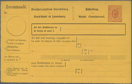 15149 Luxemburg - Ganzsachen: 1877, Proof "postal Order" Card 30 C. On Pale Yellowish Paper, Unused, Fine, - Entiers Postaux