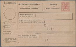 15150 Luxemburg - Ganzsachen: 1877, Proof "postal Order" Card 30 C. On Pale Violet Paper, Unused, Fine, Ra - Entiers Postaux