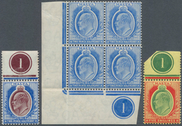 15163 Malta: 1904/1911, KEVII With Mult Crown CA Wmk. Two Singles 2½d. Maroon/blue And 5s. Green/red On Ye - Malta