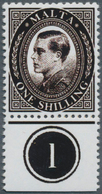 15167 Malta: 1936 (ca.) ESSAY For A Prepared Stamp Issue KEVIII 1s. Black From Lower Margin With Control ' - Malte