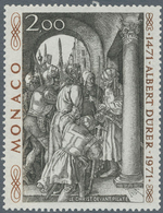 15215 Monaco: 1972, Wrong Print "ALBERT DÜRER" Instead Of "Albrecht Dürer" At The 2 Fr. Stamp For The 500t - Ungebraucht