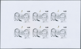 15219 Monaco: 2011. Imperforate Proof Sheet Of 6 For The Issue "Royal Wedding - Prince Albert II & Charlèn - Ungebraucht