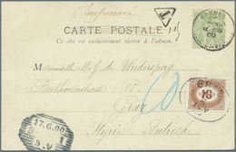 15221 Monaco - Besonderheiten: 1900/1906, Souvenir Postcard From Monte Carlo To Ollmütz/Austria Franked Wi - Autres & Non Classés