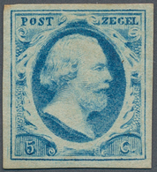 15229 Niederlande: 1852, 5c Blue Extremely Fine With Wide Margins All Around, Unused With Gum - Lettres & Documents