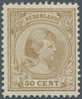 15241 Niederlande: 1894, 50 C. Hellolivbraun, Königin Wilhelmina, Taufrisches Exemplar, äußerst Minimale F - Briefe U. Dokumente