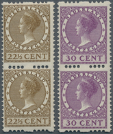 15251 Niederlande: 1926/1941, Freimarken-Ausgabe 22 1/2 C. Und 30 Cent Je Im Luxuspaar (NVPH=214.- Euro) - Briefe U. Dokumente