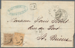 15272 Norwegen: 1868 Entire Letter From Trondheim To St. Brieuc, France Via Christiania, The Belgian-Frenc - Neufs