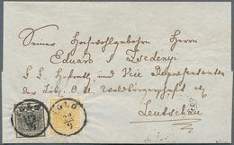 15283 Österreich: 1850, 1 Kr. Gelb Und 2 Kr. Schwarz Beide HP Allseits Voll- Bis Breitrandig Als Patriotis - Ungebraucht