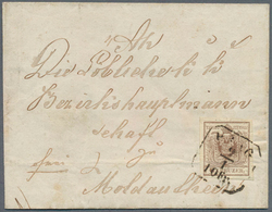 15330 Österreich: 1850, 9 Kr. Hellblau, Type IIa Mit Plattenfehler "R Von KREUZER Unvollständig Und Innere - Ungebraucht