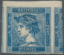 15332 Österreich: 1851, Zeitungsmarkenausgabe 0,6 Kr/3 C "Blauer Merkur", Ungebraucht Mit Originalgummi Un - Ungebraucht