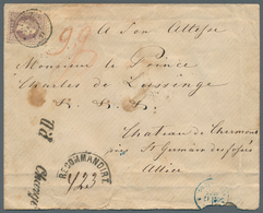 15350 Österreich: 1871. Gesiegelter, Eingeschriebener Brief An 'Prince Charles De Lussinge, Chateau Chermo - Ungebraucht