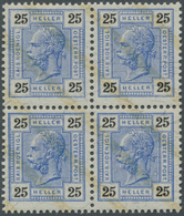 15364 Österreich: 1904, 25 H. Im Perfekten Luxus-4er-Block, Postfrisch, (A.N.K:= 480.- + Gut 40 % - Aufsch - Neufs