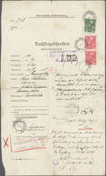 15370 Österreich: 1915: "NACHFRAGESCHREIBEN POSTANWEISUNGSVERKEHR" Frankiert 5H +10 H (2) Gestempelt "LANG - Ungebraucht