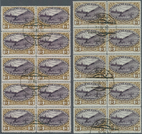 15373 Österreich: 1906/1907, 5 Kr. Olivbraun/schwarz Violett, Je Im Mittig Gestempelten 10er Blocks Im Kle - Ungebraucht