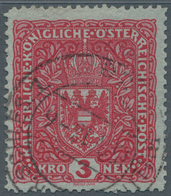 15384 Österreich: 1917, 3 Kreuzer Hellkarmin Im Breitformat 26 X 29 Mm, Vollzahniges, Sehr Farbfrisches Lu - Neufs