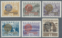 15396 Österreich: 1931, "ROTARY CONVENTION WIEN 1931" Kompletter Postfrischer Luxus-Satz, Mi.650,- - Neufs