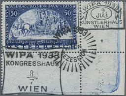 15411 Österreich: 1933, 50 (+50) G., Ungefaltete Luxus-Bogenecke (unten Rechts) Mit Völlig Postfrischem Gu - Ungebraucht