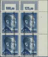 15420B Österreich: 1945, 5 RM Blau/violett, Perfektes Ungefaltetes Luxus-Eckrandstück Oben Rechts, Ränder M - Ungebraucht