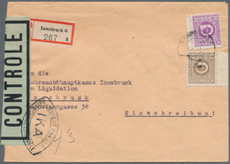 15423 Österreich: 1945, 12 G Mittelbraun U. 30 G Purpurviolett Posthorn, MiF Auf Ortseinschreibe-Brief Von - Neufs