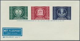 15434 Österreich: 1949, 40 G. Bis 1 S. UPU Als Adresszettel, Je Einmal Auf X- Und Y-Papier Postfrisch, Ein - Neufs