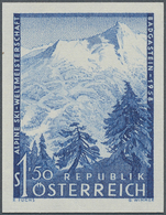 15435 Österreich: 1958: Alpine Ski-WM 1958 UNGEZÄHNT. Extrem Seltenes Exemplar , Kl. Bug (ANK-Nr. 1048 U/1 - Neufs
