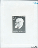 15448 Österreich: 1970. Probedruck In Schwarz Für Marke "100. Geburtstag Von Karl Renner", Bezeichnet Vs. - Nuevos
