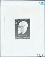 15448 Österreich: 1970. Probedruck In Schwarz Für Marke "100. Geburtstag Von Karl Renner", Bezeichnet Vs. - Neufs