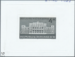 15455 Österreich: 1971. Probedruck In Schwarz Für Marke "200 Jahre Wiener Börse", Bezeichnet Vs. U.a. Mit - Neufs