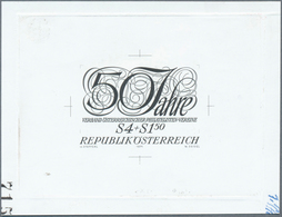 15461 Österreich: 1971. Probedruck In Schwarz Für Marke "50 Jahre Verband Österreichischer Philatelisten-V - Ungebraucht
