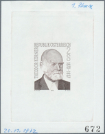 15464 Österreich: 1973. Probedruck In Schwarz Für Marke "100. Geburtstag Von Theodor Körner", Bezeichnet V - Neufs