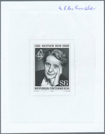 15489 Österreich: 1978. Probedruck In Schwarz Für Marke "100. Geburtstag Von Lise Meitner", Bezeichnet Vs. - Ungebraucht