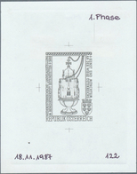 15494 Österreich: 1988. Probedruck In Schwarz Für Marke "Niederösterreichische Landesausstellung Kunst Und - Nuevos