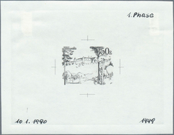 15510 Österreich: 1990. Probedruck In Schwarz Für Marke "Stifte Und Klöster In Österreich", Bezeichnet Vs. - Neufs