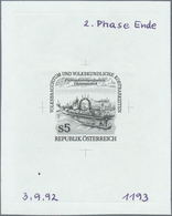 15512 Österreich: 1993. Probedruck In Schwarz Für Marke "Volksbrauchtum", Bezeichnet Vs. U.a. Mit "2. Phas - Neufs